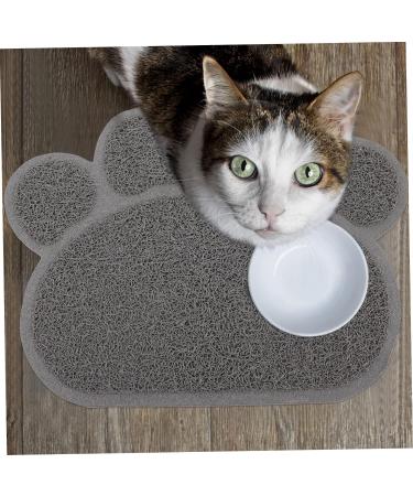 POPETPOP non pet mat litter mat raised cat pad cat mat cats pet crate mat non stick food pad cat rug cat feeding mat Water Feeding cat pad cat deterrent for counters indoor food mat pvc Grey 40x30cm - Buy Online on GoSupps.com