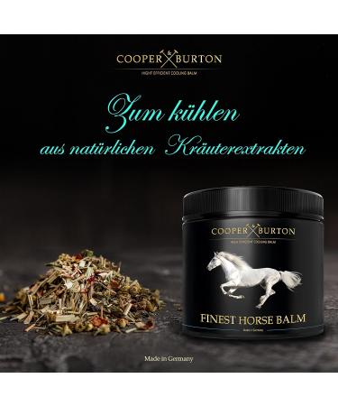 Horse Balm Cooling Ointment - Herbal Massage Balm with Natural Extracts & Essential Oils | High Quality 500ml by Cooper & Burton - Effective Cooling Relief for Horses - Buy Online on GoSupps.com