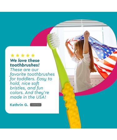 RADIUS Totz Plus Extra Soft Toothbrush for Kids 3+ - Blue & Yellow - Buy Online on GoSupps.com