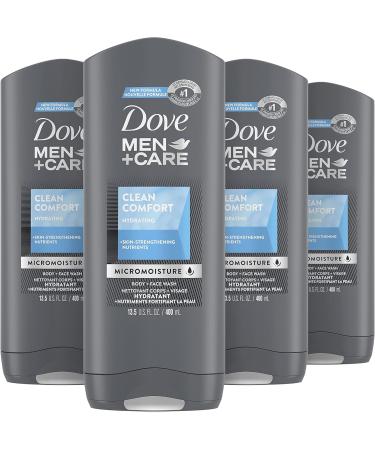 Dove Men+Care Hydrating Clean Comfort Body and Face Wash (400ml Pack of 4) | Aluminum-free Deodorant Stick (85g) 400 ml (Pack of 4) Body and Face Wash+Men + Care deodorant - Buy Online on GoSupps.com
