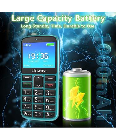 Tosaju Big Button Mobile Phone for Elderly | Unlocked Senior Phone with SOS Button | Hearing Aid Compatible | Easy to Use | Green - Buy Online on GoSupps.com