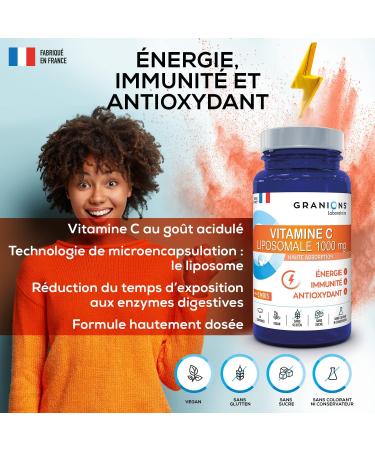 GRANIONS Liposomal Vitamin C 1000 mg Contributes to the normal functioning of the immune system and to reducing fatigue Top - Buy Online on GoSupps.com