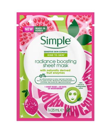 Simple Protect 'N' Glow Sheet Mask 48h Glow 1 mask