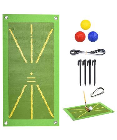 Golf Training Mat for Swing Detection Batting, Analysis Swing Path and Correct Hitting Posture Golf Practice Mat,Golf Training Aid Equipment, Portable Golf Hitting Mat for Indoor/Outdoor