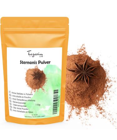 Tazarin LTD 110g Star Anise Powder - Ground Star Anise - Intense Aroma & Flavor - Infusion Tea and Homemade Recipes