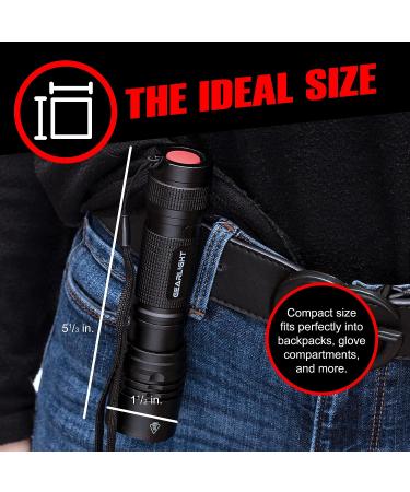 GearLight TAC LED Flashlight Pack - 2 Super Bright Tactical Flashlights for Outdoor & Emergency Use - Buy Online on GoSupps.com