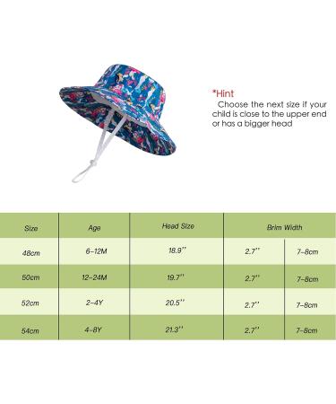 LANGZHEN Beach Sun Protection Hat for Baby Girls - Navy, 1-2 Years - Buy Online on GoSupps.com