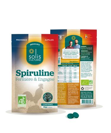 Organic Spirulina 100% French 1 sachet 80g of AB tablets (cure 20 days) DIRECT PRODUCER rich in iron minerals vitamins and antioxidants Boosts the body & immune defenses