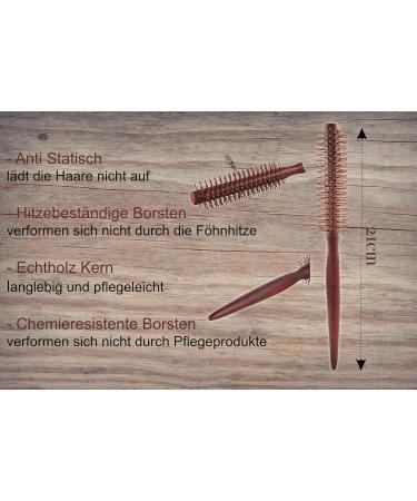 Buy Hairlich Round Brush | Men's Beard & Hair F hn Brush for Smoothing & Blow-Drying | Professional Volume Brush 2.7 cm - Perfect for Styling - Buy Online on GoSupps.com