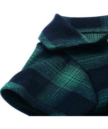Koneseve Green Plaid Dog Shirt - Stylish Pet Clothes for Small Dogs - Medium Size - Buy Online on GoSupps.com