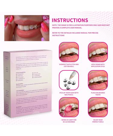 Selfem DIY Tooth Jewelry Set | 6/12 High-Quality Swarovski Stones | Easy Application | 6x Diamond Gems | Sparkle & Shine Your Smile - Buy Online on GoSupps.com