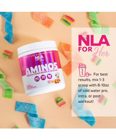 NLA for Her Aminos - Rainbow Candy | BCAA Blend for Endurance Muscle Growth & Recovery | Vegan Gluten-Free 30 Servings - Shop Now - Buy Online on GoSupps.com