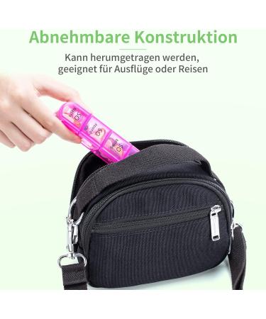 7-Day Pill Organizer with 4 Compartments - Large Portable Medication Box for Tablets | Removable Green Housing | Ideal for Daily Dose Management - Buy Online on GoSupps.com