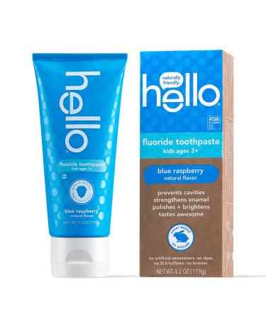 Hello Kids Fluoride Toothpaste Blue Raspberry 4.2 oz (119 g)