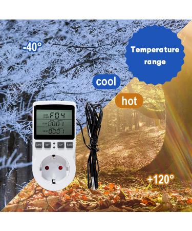 Temperature Controller Socket 230V - Digital Thermostat with Timer for Greenhouses Terrariums & Aquariums | Ideal for Seed Germination & Climate Control - Buy Online on GoSupps.com