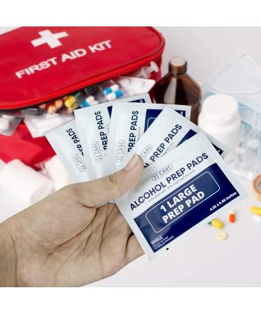 JJ CARE Large Alcohol Prep Pads 70% Isopropyl Alcohol - Pack of 120, Individually Wrapped, Sterile 2-Ply Alcohol Wipes 4.33x5.90 Inch - Buy Online on GoSupps.com