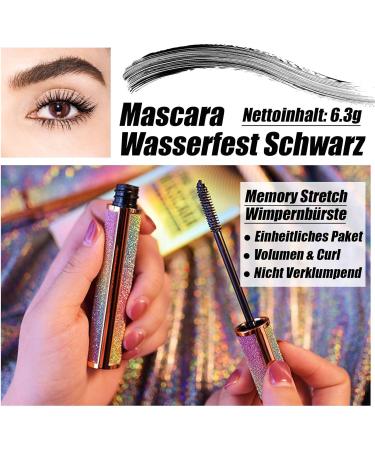 EONFAVE 4D mascara waterproof black volume and curl smudgeproof and nonclumping for fuller eyelash length long lashes last all day - Buy Online on GoSupps.com