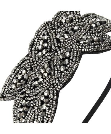 1920s Disco Ball Women's Headband | Gatsby Costume Accessory | Vintage Flapper Hair Band with Sequins & Pearls - Buy Online on GoSupps.com