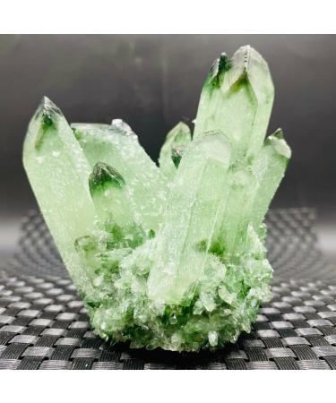 Natural Green Ghost Ghost Quartz Crystal Cluster Rock Beautiful Crystal Crystal Cluster (Color : 400-450g)