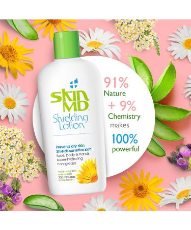 Buy Skin MD Natural Shielding Lotion | Eczema & Psoriasis Relief | 8 oz 3 Pack - All Skin Types - Buy Online on GoSupps.com