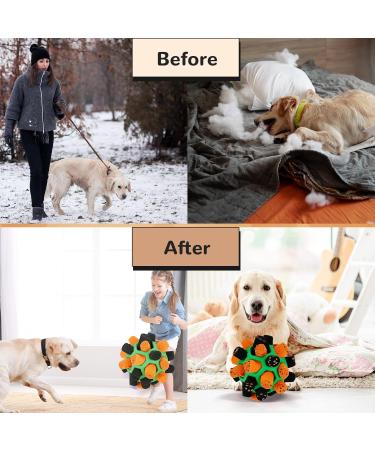 Larimu Sniffing Ball for Dogs | Interactive Portable Toy for Small & Medium Dogs - Orange & Black Red & Green - Buy Online on GoSupps.com