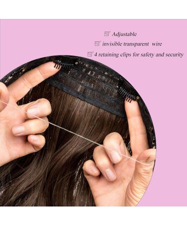 Samtress Invisible Wire Hair Extensions with Transparent Wire Adjustable Size 4 Secure Clips 20 Inch Long Wavy Secret Hairpiece for Women (#C2) - Buy Online on GoSupps.com