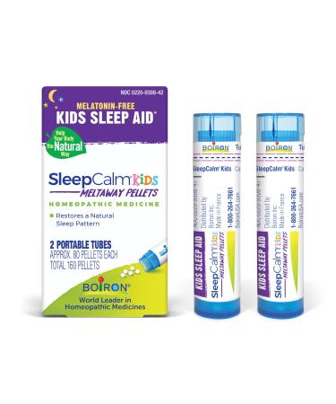Boiron SleepCalm Kids Sleep Aid for Deep Relaxing Restful Nighttime Sleep - Melatonin-Free and Non Habit-Forming - 2 Count (160 Pellets) 160 Medication