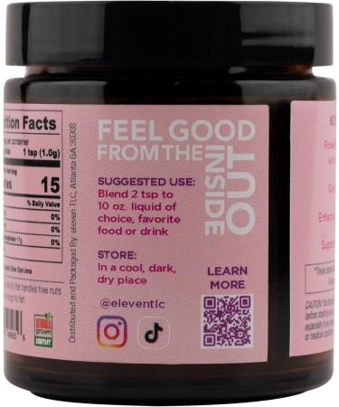 Eleven TLC Organic Blue Spirulina Powder Flavorless Superfood Vitamins + Minerals Espirulina Azul en Polvo Plant Protein Non-GMO Non Messy Glass Jar 1.24 Ounce 35 Servings 4 Ounce (Pack of 1) - Buy Online on GoSupps.com