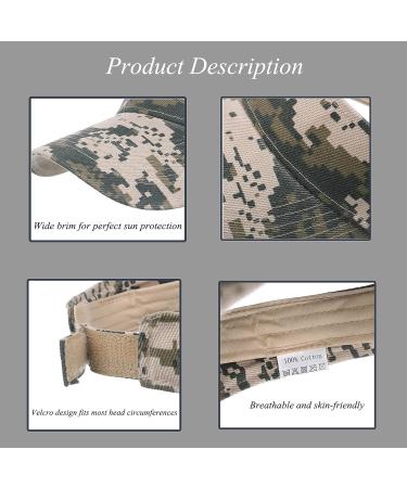 Men's Camouflage Military Baseball Sun Visor Hat - Green Camouflage | Medium Size - Buy Online on GoSupps.com