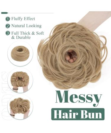 SEGO Dark Blonde Large Bun Hairpiece with Elastic Band - Hair Tie & Extensions for Women | Ponytail Braid (55g) - Buy Online on GoSupps.com