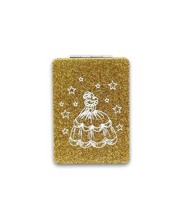 12 Pcs Sweet 15 Quinceanera Gold Compact Mirror Square Glitter Pu Leather Makeup Mirror Recuerdos De Mis A os Birthday Party Favors for Girl