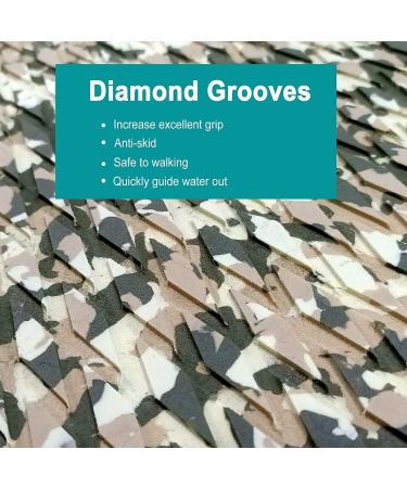 EVA Foam Boat Decking Camo Marine Flooring - Non-Slip Self-Adhesive Pad for Boat, Kayak, Yacht, Jet Ski, RV, Fishing, Surfboard, Golf Cart - Camouflage Desert Design - 94.5 x 23.62 - 1 Pc - Buy Online on GoSupps.com