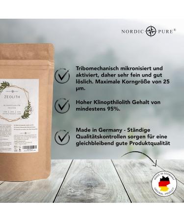 Nordic Pure Zeolite Powder 1000g | 95% Clinoptilolite | Premium Extra Fine Quality for Detox & Health - Buy Online on GoSupps.com