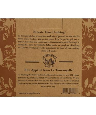 La Tourangelle Artisan Infused Trio Oils - 8.45 fl oz (250 ml) | French Gourmet Flavors - Buy Online on GoSupps.com