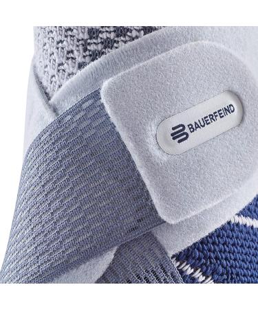 Bauerfeind MalleoTrain S Open Heel Ankle Support - Right Foot Size 5 - Titanium Color - Maximum Ankle Stability - Buy Online on GoSupps.com