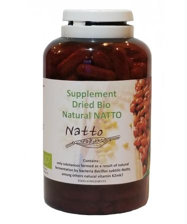 NATTO BIO 4in1 - Vitamin K2 MK7 Nattokinase Probiotics Bacteria Soy Isoflavones - 120 cups