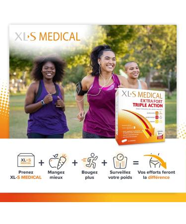 XLS MEDICAL Extra Strong - Weight Loss Aid - Triple Action - Reduces Calorie Absorption - 120 Tablets - Buy Online on GoSupps.com