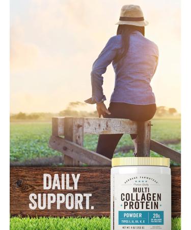 Carlyle Multi Collagen Protein Powder | Type I II III V & X | 9 Oz | Peptides Premium Blend | Unflavored | for Women and Men | Non-GMO and Gluten Free | 25 Servings | by Herbage Farmstead - Buy Online on GoSupps.com