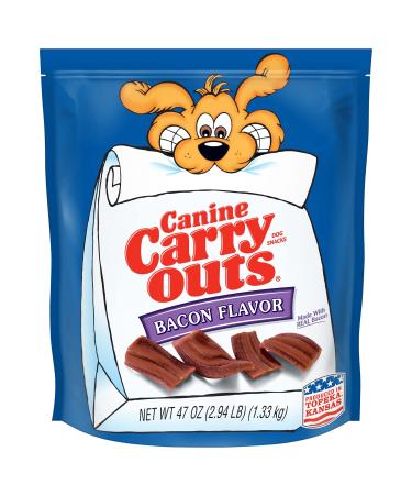 Canine Carry Outs Dog Treats Bacon 47 Ounce (Pack of 1)