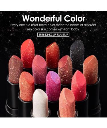  G n rique Glitter Lipstick Glitter Lip Gloss | Water and Smudge Resistant - 6 Glitter Lipsticks for Women - Ideal for Day Parties Travel Dates - Buy Online on GoSupps.com