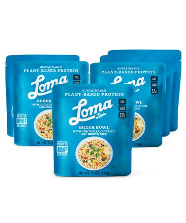 Loma Linda - Plant-Based Complete Meal Solution Packets (Greek Bowl (10 oz.), 6 pack) Greek Bowl (10 oz.) 10 Ounce (Pack of 6)