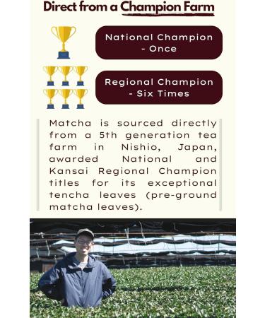 Nishio Single Origin Matcha 30g - Ceremonial Grade Green Tea Powder from Champion Tea Farm - Buy Online on GoSupps.com