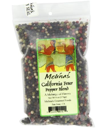 Melina's Peppercorns, California 4 Pepper Blend, 6 Ounce