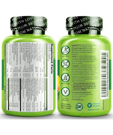 NATURELO Women's Energy Support Multivitamin - Whole Food Supplement for Hair, Skin, Nails - Non-GMO, Gluten Free - 60 Capsules x 2 | 2 Month Supply - Buy Online on GoSupps.com