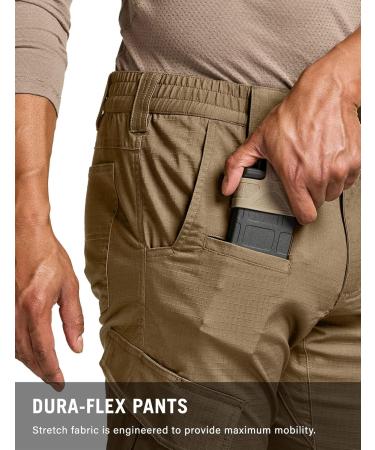 CQR Men's Tactical Pants - Water-Repellent Ripstop Cargo Pants for EDC & Hiking | Outdoor Clothing TLP730 - Coyote 38W/30L - Buy Online on GoSupps.com