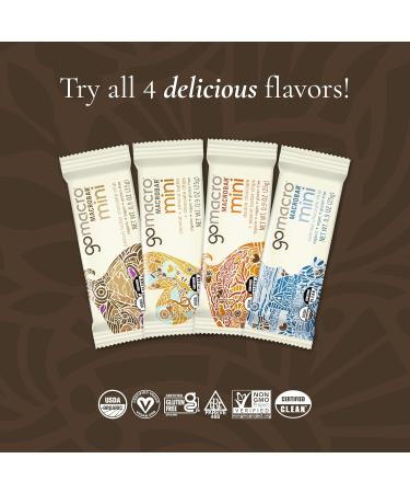 GoMacro MacroBar Mini Organic Vegan Protein Bars Variety Pack 0.9 Oz 24 Count Mini Variety Pack - Buy Online on GoSupps.com