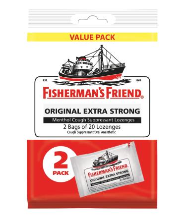 Fisherman's Friend Original Extra Strong Lozenges Menthol 40 Count (Pack of 12)