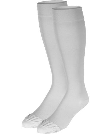 Truform 30-40 mmHg Compression Stockings for Men & Women - Knee High Closed Toe White - Small Size (Pack of 3 - Buy Online on GoSupps.com