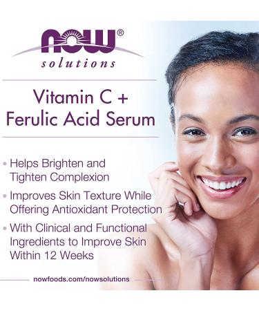 Now Foods Vitamin C & Ferulic Acid Serum 1 fl oz - Antioxidant Skincare - Buy Online on GoSupps.com
