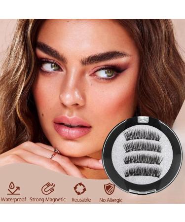 Magnetic Eyelashes Natural Look Magnetic Eyelashes without Eyeliner Reusable Magnetic Eyelashes Kit False Magnetic Eyelashes with Applicator Waterproof Magnetic Lashes Magnetic Eyelashes No Glue - Buy Online on GoSupps.com